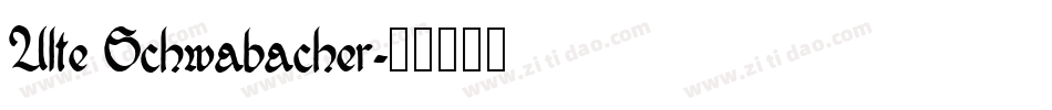 Alte Schwabacher字体转换
